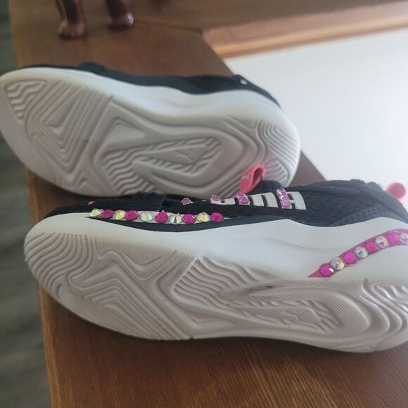 🌴GIRLS SLIP ON CUSTOM BLING ✨️PINK 🎀 PUMAS - Picture 7 of 8